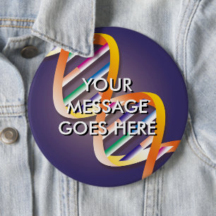 Badge Rond 15,2 Cm Aperçu de l'ADN personnalisé