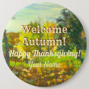 Badge Rond 15,2 Cm Aquarelle d'automne