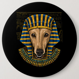 Badge Rond 15,2 Cm Archéologue égyptien des pharaons Greyhound
