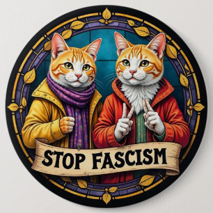 Badge Rond 15,2 Cm Arrêter Le Fascisme En Amérique Politique