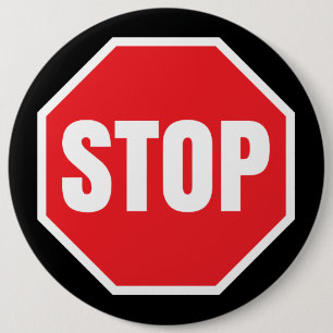 Badge Rond 15,2 Cm arrêtez le poteau de signalisation