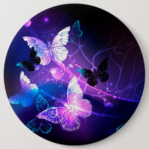 Badge Rond 15,2 Cm Arrière - plan avec papillons de nuit