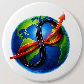 Badge Rond 15,2 Cm Ascension infinie globale de l'USTP