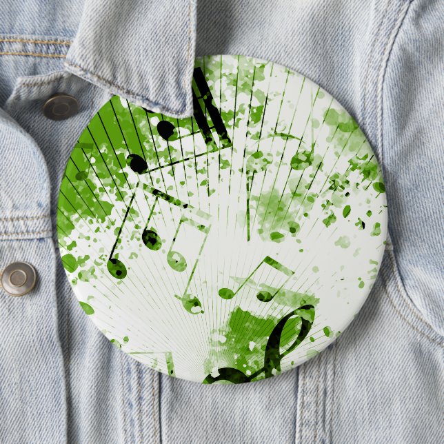 Badge Rond 15,2 Cm Atmosphère musicale 7 (En situation)