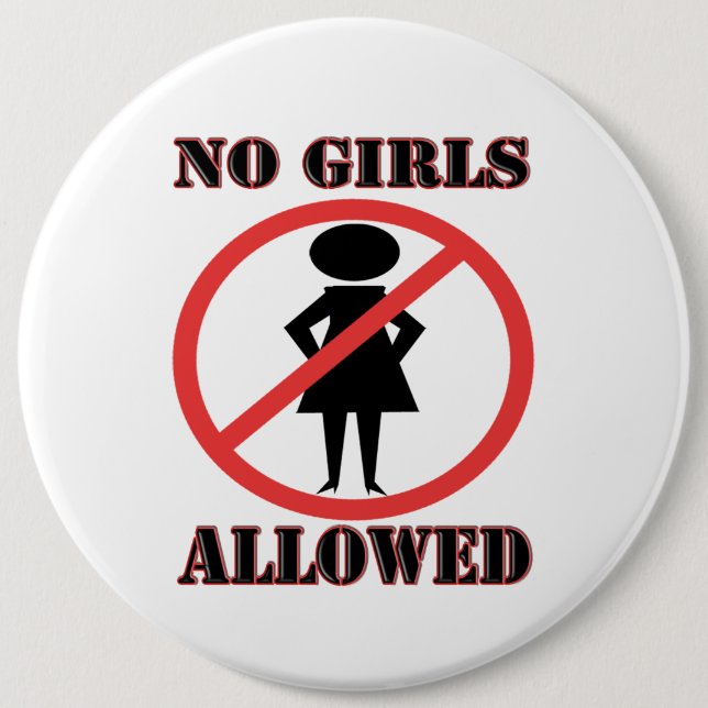 Badge Rond 15,2 Cm Aucune fille autorisée (Devant)