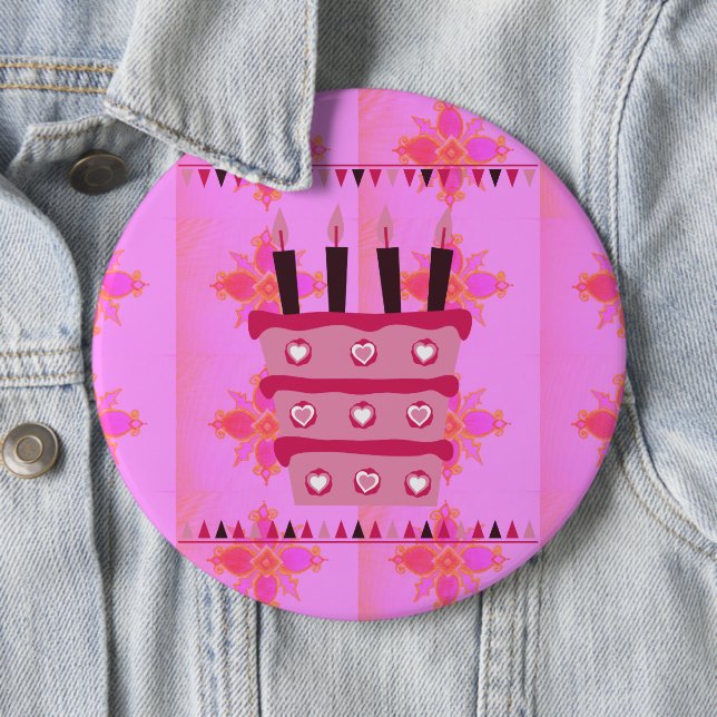 Badge Rond 15,2 Cm Ayez un merveilleux anniversaire heureux (En situation)