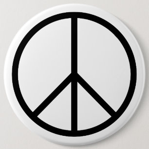 Badge Rond 15,2 Cm B&W Peace