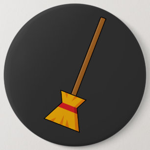 Badge Rond 15,2 Cm Balai de sorcière