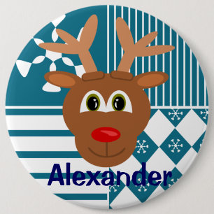 Badge Rond 15,2 Cm Balise d'entreposage personnalisé des rennes de No