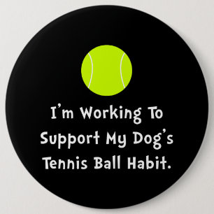 Badge Rond 15,2 Cm Balle de tennis de chiens