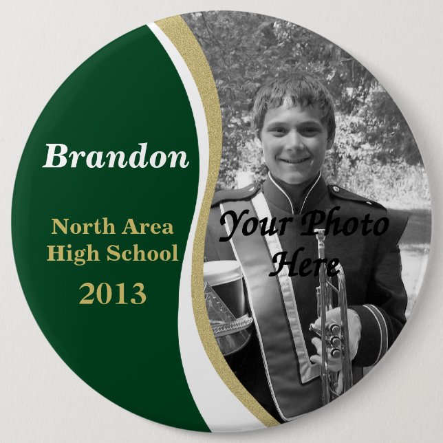 Badge Rond 15,2 Cm Bande de marquage (Devant)