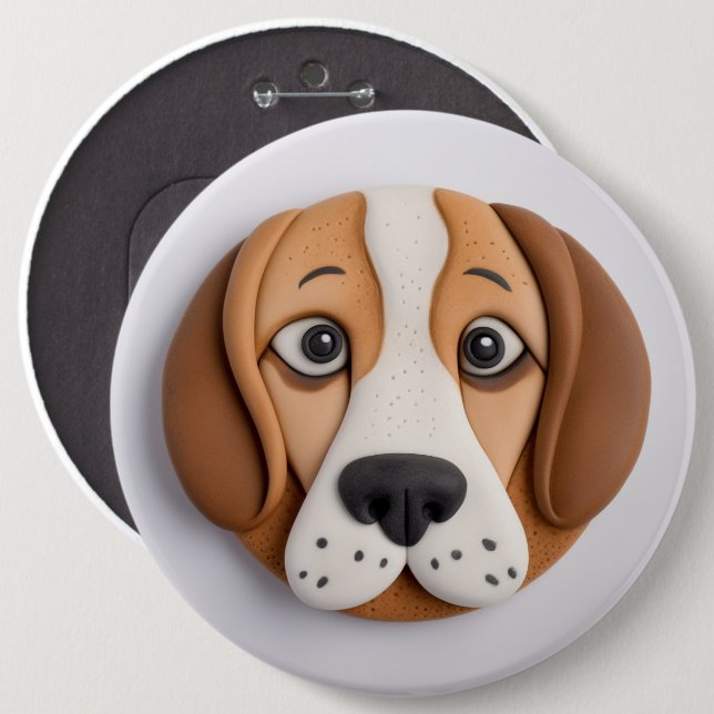 Badge Rond 15,2 Cm Beagle Un Délicieux Cookie Inspiré (Devant & derrière)