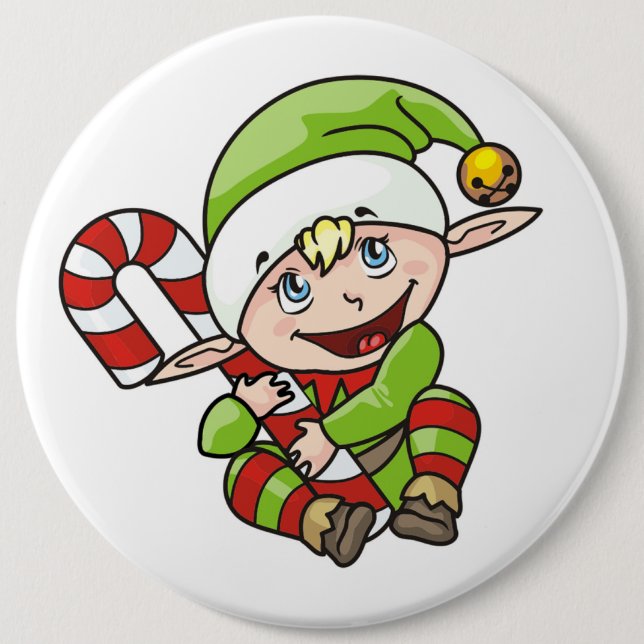 BADGE ROND 15,2 CM BÉBÉ ELF (Devant)