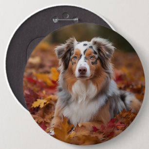 Badge Rond 15,2 Cm Berger australien en automne Leaves automne Inspir
