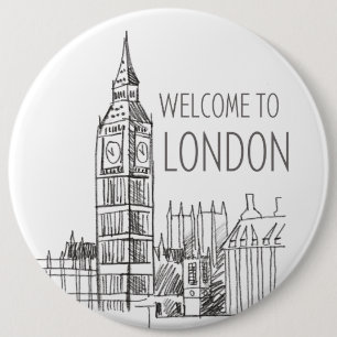 Badge Rond 15,2 Cm Bienvenue à Londres
