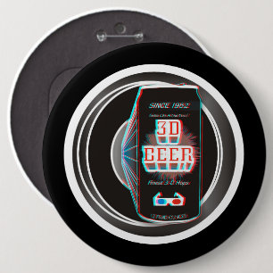 BADGE ROND 15,2 CM BIÈRE 3D !
