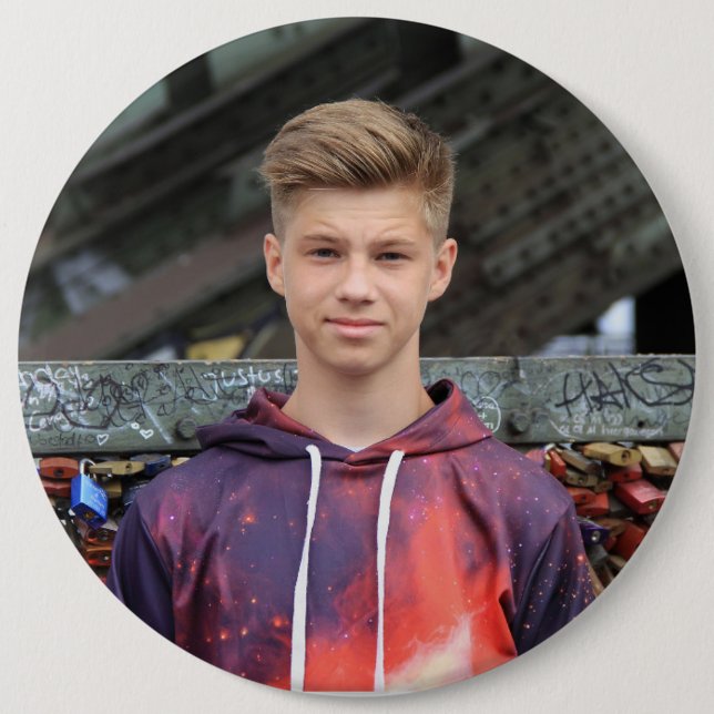 Badge Rond 15,2 Cm Big custom photo button (Devant)
