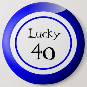Badge Rond 15,2 Cm Bingo Balls Lucky Numéros Amusants