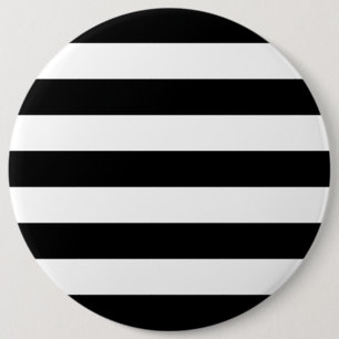 Badge Rond 15,2 Cm Black And White Stripes Stylish
