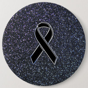Badge Rond 15,2 Cm Black Ribbon Decor
