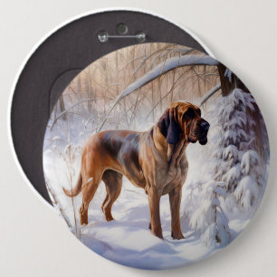 Badge Rond 15,2 Cm Bloodhof Laisser Neige Noël