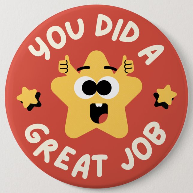 Badge Rond 15,2 Cm Bon travail - Gardez-le (Devant)