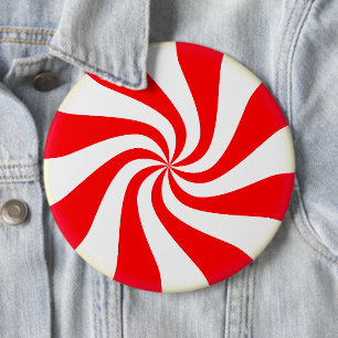 Badge Rond 15,2 Cm Bonbons à la menthe poivrée