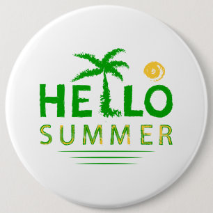 Badge Rond 15,2 Cm Bonjour été