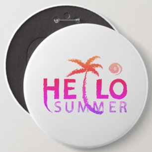 Badge Rond 15,2 Cm Bonjour été