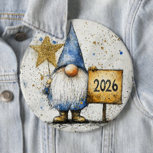 Badge Rond 15,2 Cm Bonne année 2026, Célébration