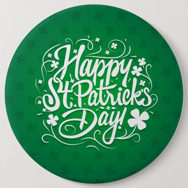 Badge Rond 15,2 Cm Bonne Saint Patrick's Day (Devant)