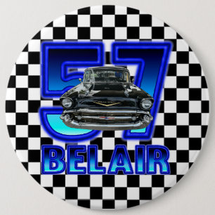Badge Rond 15,2 Cm Bouton 1957 de Bel Air de Chevy
