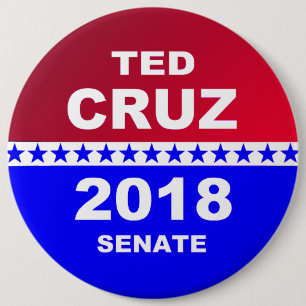 Badge Rond 15,2 Cm Bouton 2018 politique de sénat de Ted Cruz