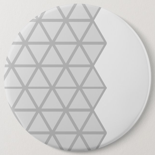 Badge Rond 15,2 Cm Bouton à motif gris (Devant)