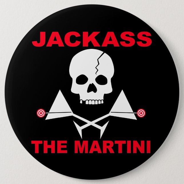 Badge Rond 15,2 Cm Bouton - ÂNE, le Martini (Devant)