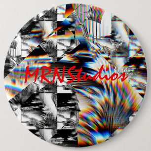 Badge Rond 15,2 Cm Bouton Arc en ciel