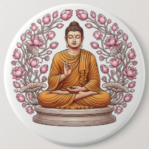 Badge Rond 15,2 Cm Bouton artistique Peaceful Buddha