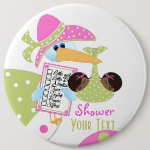 Badge Rond 15,2 Cm Bouton baby shower jumeaux