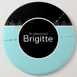 Badge Rond 15,2 Cm Bouton bleu et noir