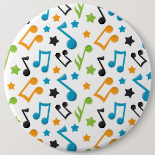 Badge Rond 15,2 Cm Bouton carré