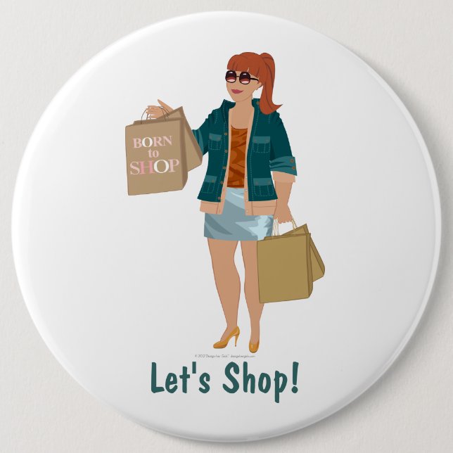 Badge Rond 15,2 Cm Bouton colossal de DHG (Devant)