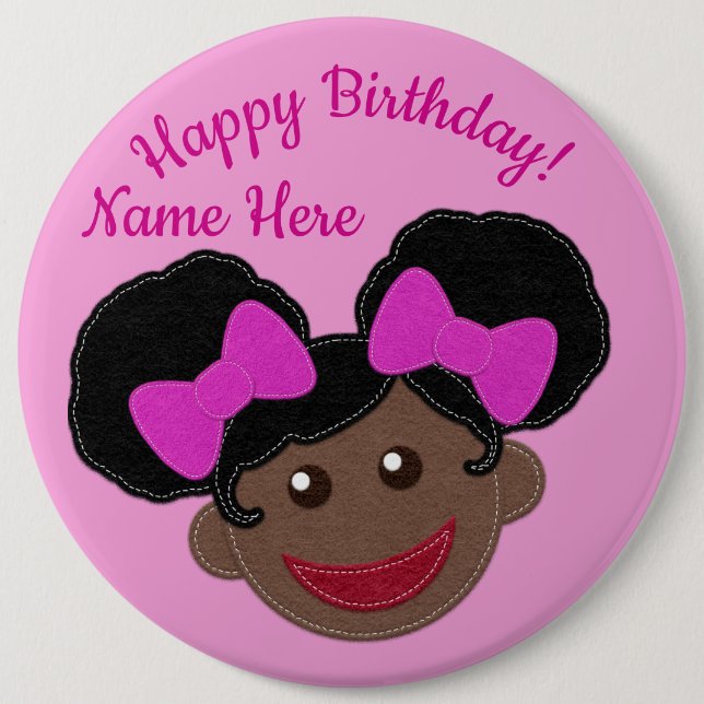 Badge Rond 15,2 Cm Bouton d'anniversaire Vous Customisez ! (Devant)