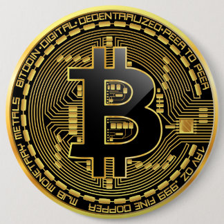 Badge Rond 15,2 Cm Bouton de Bitcoin