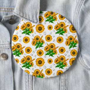 Badge Rond 15,2 Cm Bouton de blé de tournesol