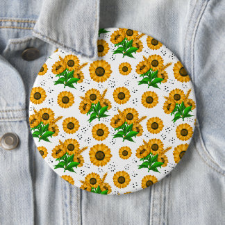 Badge Rond 15,2 Cm Bouton de blé de tournesol