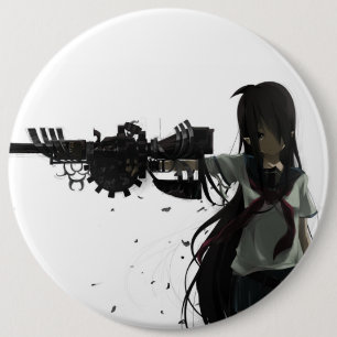 Badge Rond 15,2 Cm Bouton de fille d'Anime