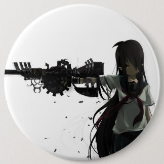 Badge Rond 15,2 Cm Bouton de fille d'Anime