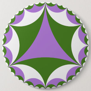 Badge Rond 15,2 Cm Bouton de fractale de Genderqueer