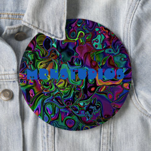 Badge Rond 15,2 Cm Bouton de fusion cérébrale