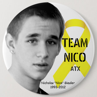 Badge Rond 15,2 Cm Bouton de Nico d'équipe